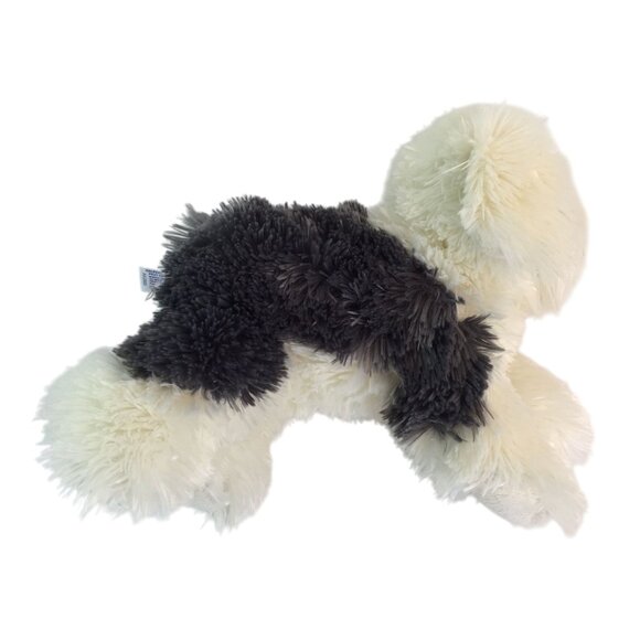 Aurora Flopsie Edwin Sheepdog Plush 12" Grey White Puppy Dog Stuffed Animal Toy - Picture 4 of 8